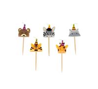 5 Wild Animal Candles 2.5 x 2.5 cm