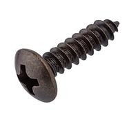 #5 x 1/2" Antique Brass Round Head Phillips Drive Wood Screws | Pack of 25 | Self Tapping Screws for Wood Antique or Modern Furniture | SCR512RHPAB