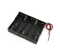 5 x 1.5V AA Battery Slot Holder Case Wire Black