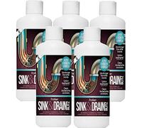 5 x 1 Litre of Pro-Kleen Sink & Drain Blitz - Plughole/Drain Unblocker - Dissolves Hair & Grease - Super Strength Formula: up to 20 Treatments