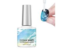 5 x 10 ml Watercolour Nail Gel Set White - MagicWater Marble Ink Nail for Marble Effect & Gradient Design - Quick-Drying LiquidNail Art for Professionals & DIY Home Salon, Weddings