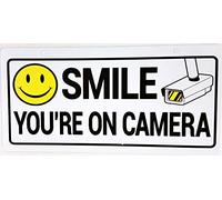 5" x 10" "Smile You're On Camera" - Security Camera Sign