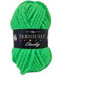 5 x 100g Balls Pack Deal Cygnet Seriously Super Chunky Wool Acrylic Yarn Shade Bright Green 6869