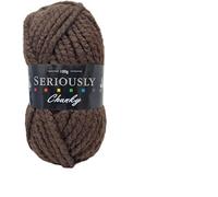 5 x 100g Balls Pack Deal Cygnet Seriously Super Chunky Wool Acrylic Yarn Shade Chocolate 3583