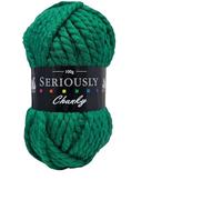 5 x 100g Balls Pack Deal Cygnet Seriously Super Chunky Wool Acrylic Yarn Shade Emerald 377