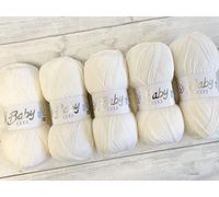 5 x 100g Woolcraft Babycare 4Ply Baby Wool (Cream 713)