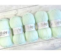 5 x 100g Woolcraft Babycare 4Ply Baby Wool (Mint 706)