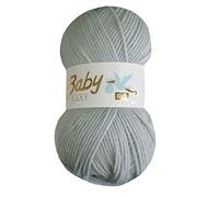 5 x 100g Woolcraft Babycare Baby Yarn, Wool, DK Double Knit (Silver 616)