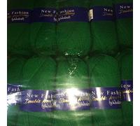 5 x 100g Woolcraft Dk Double Knitting Wool, Yarn (5 x 100g Emerald 413)
