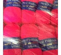 5 x 100g Woolcraft Dk Double Knitting Wool, Yarn (5 x 100g Fiesta 733)