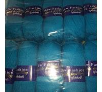 5 x 100g Woolcraft Dk Double Knitting Wool, Yarn (5 x 100g Kingfisher 511)