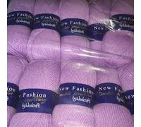 5 x 100g Woolcraft Dk Double Knitting Wool, Yarn (5 x 100g Lilac 223)