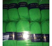 5 x 100g Woolcraft Dk Double Knitting Wool, Yarn (5 x 100g Lime 407)