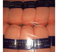5 x 100g Woolcraft Dk Double Knitting Wool, Yarn (5 x 100g Peach 214)
