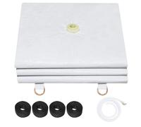 5 x 10ft Ceiling Leak Diverter with Hose and Grommets Heavy Duty Roof Leak Diverter White Leak Diverter Tarp with Hose Water Diverter Tarp for Roof Leak Fix