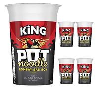 5 x 114g King Size Pot Noodle Bombay Bad Boy Pasta Vegetarian Snack Food