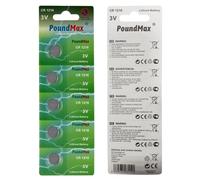 5 x 1216 CR1216 DL1216 3V PoundMax Lithium Coin Cell Batteries