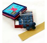 5 X 13mm Tweeten ELKMASTER Leather Snooker Pool Cue Tips - FREE Sandpaper