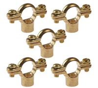 5 x 15mm Single Munsen Rings Clips Brass Pipe Brackets M10 Thread