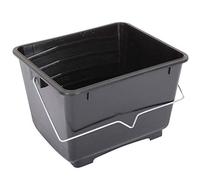 5 x 2.5 Litre Mini Black Plastic Scuttle Paint Kettle with Handles Painting
