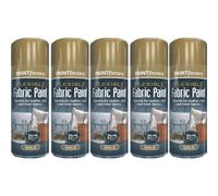 5 X 200ml Flexible Gold Fabric Spray Paint For Leather Art Vinyl Craft