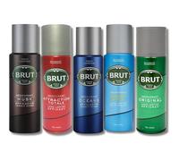 5 x 200ml MIX Brut Deodorant Spray Original Musk Oceans Sport Style