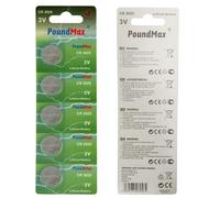 5 x 2025 CR2025 DL2025 ECR2025 3V PoundMax Lithium Coin Cell Batteries