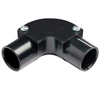 5 x 20mm Black Pvc Conduit Ispection Elbow Bend