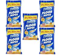 5 x 24 Pack Duzzit Floor Wipes Suitable For Ceramic And Linofeum Surfaces
