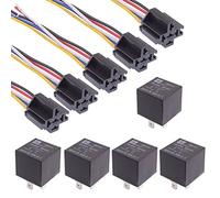 5 x 24V Automotive Changeover Relay 40A 5-Pin SPDT with Socket Harness Auto Car Automotive