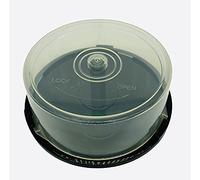5 x 25 Disc CD DVD Blu Ray Disc Storage Cake Box - Polyproline Clear Plastic Tubs (Holds 25 discs) Pack of 5 By Dragon Trading