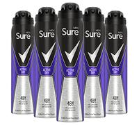 5 x 250ml Sure Men Active Dry 48h Anti-Perspirant Deodorants