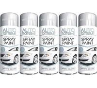 5 x 250ml White Gloss Spray Paint Auto Extreme DIY Wood Metal Art & Crafts