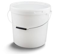 5 x 25L Plastic Bucket Pail + Handle & Lid - Heavy Duty ¦ Food Grade BPA Free ¦ Multi-use Fermentation Feed Dry Food Liquid Chemicals Hydroponics Storage Container