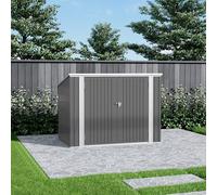 5 x 3 ft Lockable Steel Garden Metal Junk/Bike Storage Shed, Grey