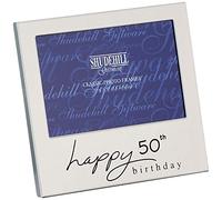 5" x 3" Happy 50th Birthday Photo Frame Occasion Gift Present 72250, Silver