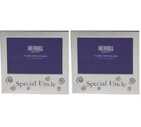 5" x 3" Special Uncle Photo Frame Satin Silver Occasion Gift Present 73501 (Pack of 2)