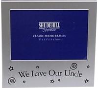 5" x 3" We Love Our Uncle Satin Silver Photo Frame Occasion Present 73593