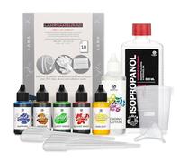 5 x 30 ml Octopus Fluids Alcohol Ink Complete Kit Circle with Blending Solution, Alcohol Ink Paper and Supplies for Fluid Art
