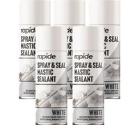 5 X 300ml Spray Seal Sealant Leak Stop Roof Gutter Pipes White Mastic