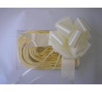 5 x 30mm (1.5") Rapid Satin Pull Bows - CREAM / IVORY for Gift Decorations, Flower Bouquets & Arrangements, Baskets, Wedding Cars, Floral Tributes, Arts & Crafts, Christmas Hampers