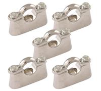 5 x 35mm Hospital Brackets Chrome Plated Cast Brass Screw-On Wall Pipe Clips