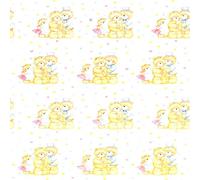 5 x 3m Mr and Mrs Teddy Bear Wedding Love Hearts Present Wrapping Paper Gift Wrap Roll Set