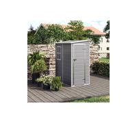 5 x 4 ft Pent Plastic Shed Garden Storage Shed with Window and Door,Grey Living and Home Grey One Size