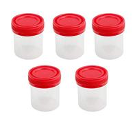 5 x 40 ml Measuring Cups for Baking Plastic Graduated Measuring Cup Sterile Container with Lid Kitchen Measuring Cup