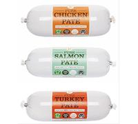 5 x 400g JR Pet Products Pure Pate Pâté Complete Dog Food Variety Pack (2 x Chicken 2 x Turkey 1 x Salmon)