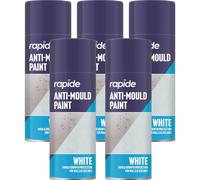 5 x 400ml Anti Mould Spray Damp Growth Protection Walls White Matt