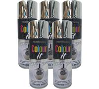 5 x 400ml Chrome Spray Paint Aerosol Auto Extreme Mirror for Car Van