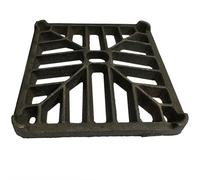 5" x 5" 127mm x 127mm 9mm thick Square Cast Iron Gully Grid / Grate Heavy Duty Drain Cover Black Satin Finish