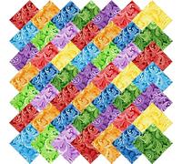 5"x 5" 50 PCS 100% Cotton Floral Fabric Squares Bundles Quilting Supplies for Sewing DIY & Quilt Beginners- Paisley